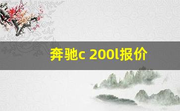 奔驰c 200l报价及图片